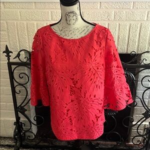 RSVP TALBOTS Elegant Pink Lace Women's Top